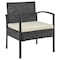 Manhattan Comfort Noli  Steel Rattan 4-Piece Patio Conversation Set with Cushions in Cream OD-CV007-CR - alternate 4